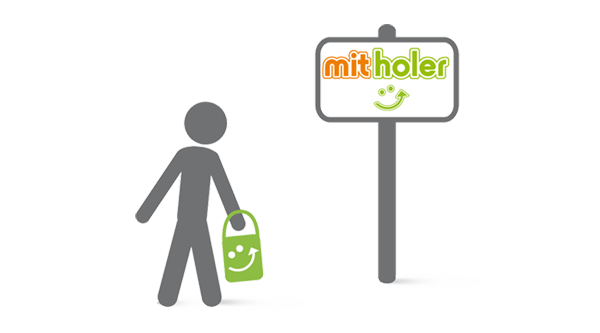 Zu Haltestelle oder Straße begeben