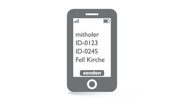 SMS zur Fahrt senden